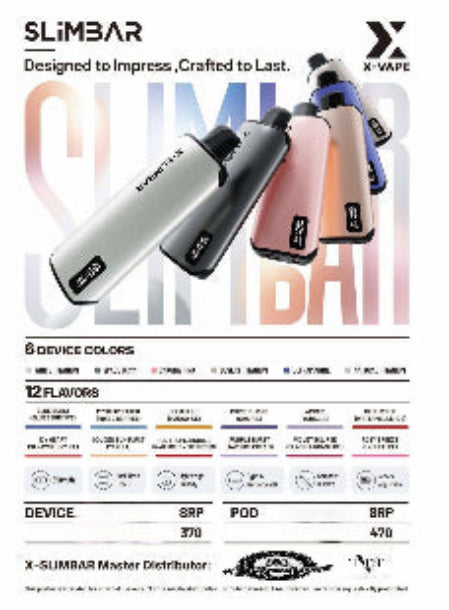 xvape, x vape, xvape flavors, x vape flavors, xvape slimbar
