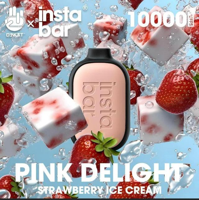 instabar 10k, instabar flavors, instabar vape, instabar flavor guide, instabar 10000 puffs, instabar 10k flavor, pink delight, strawberry ice cream