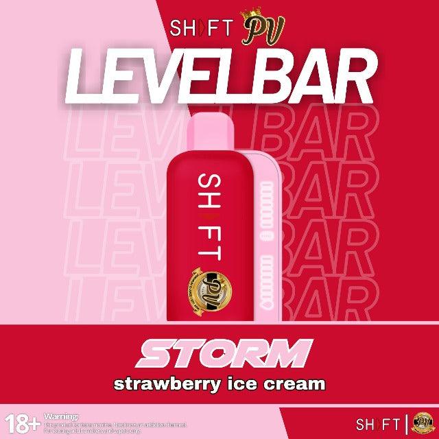 Shft Vape, Shft disposable, Shft disposable vape, Shft levelbar 10000 puffs, Shft levelbar storm, Shft levelbar strawberry ice cream, Shft levelbar menthol, Shft levelbar pink, shft levelbar red, Shft levelbar front side, Shft levelbar moving indicator, shft international, shft vape, shft disposable, shft flavors, shft international, shft level bar, shft level bar front side, shft level bar closed-up, shft level bar