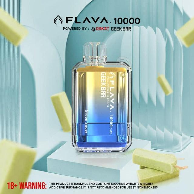 Flava geekbar, flave geekbar green snow, flava disposable vape, flava yellow, flava blue, flava geek bar