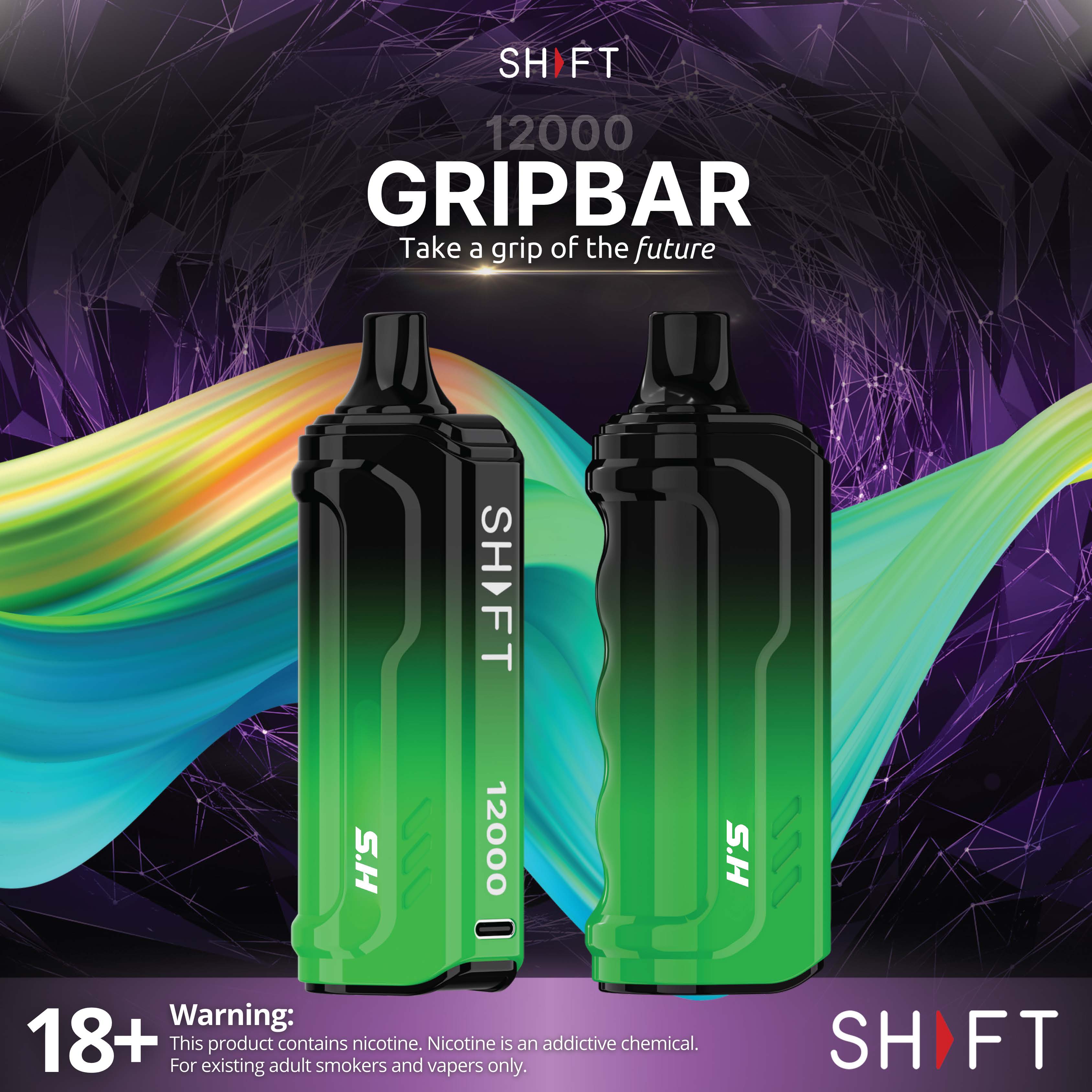 SHFT Gripbar 12000 Puffs / Shift Gripbar Disposable With Lanyard – WVPH VS