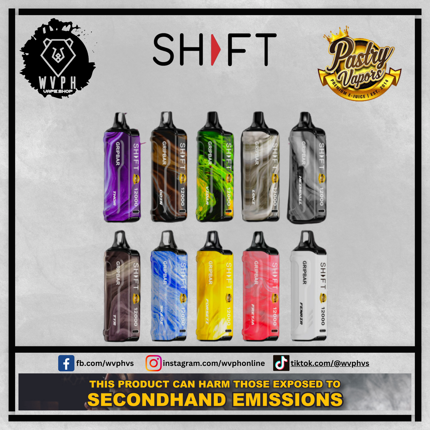 SHFT GRIPBAR X Patry Vapor 12000 puffs / Shift PV