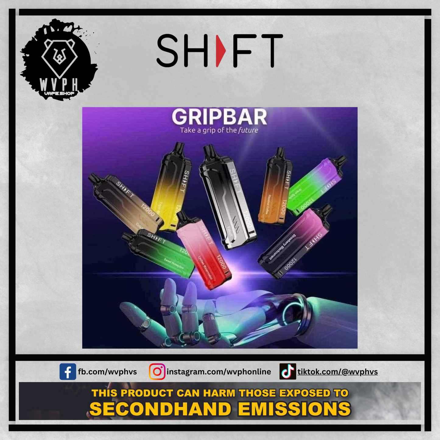 SHFT Gripbar 12000 puffs / Shift Gripbar Disposable with Lanyard