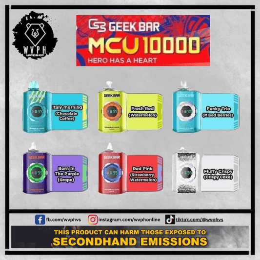 geek bar, geekbar MCU, geek bar vape, geek bar disposable, geek bar closed-up, geek bar front side