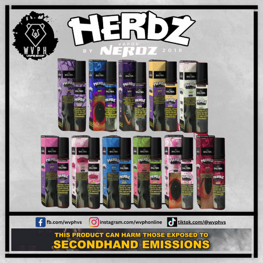 herbz saltnic, herbz front side, herbz close-up, herbz flavor, herbz vape juice