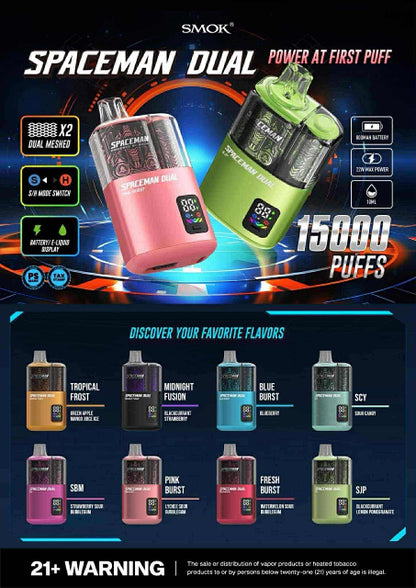 Smok Spaceman Dual 15000 WVPH VS Smok Spaceman Dual 15000 WVPH VS