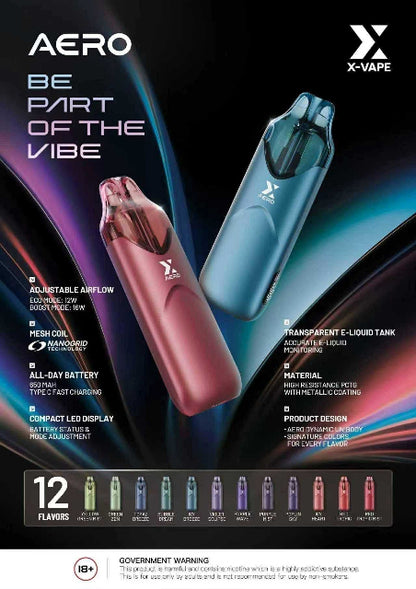 xvape aero, xvape flavor guide, xvape slimbar, xvape ultra