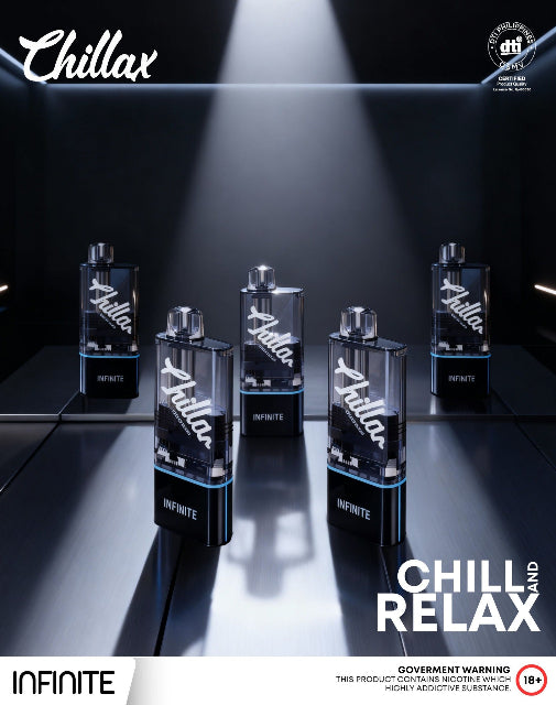 chillax vape, chillax, chillax vista, chillax infinite, chillax go, chlllax flavors