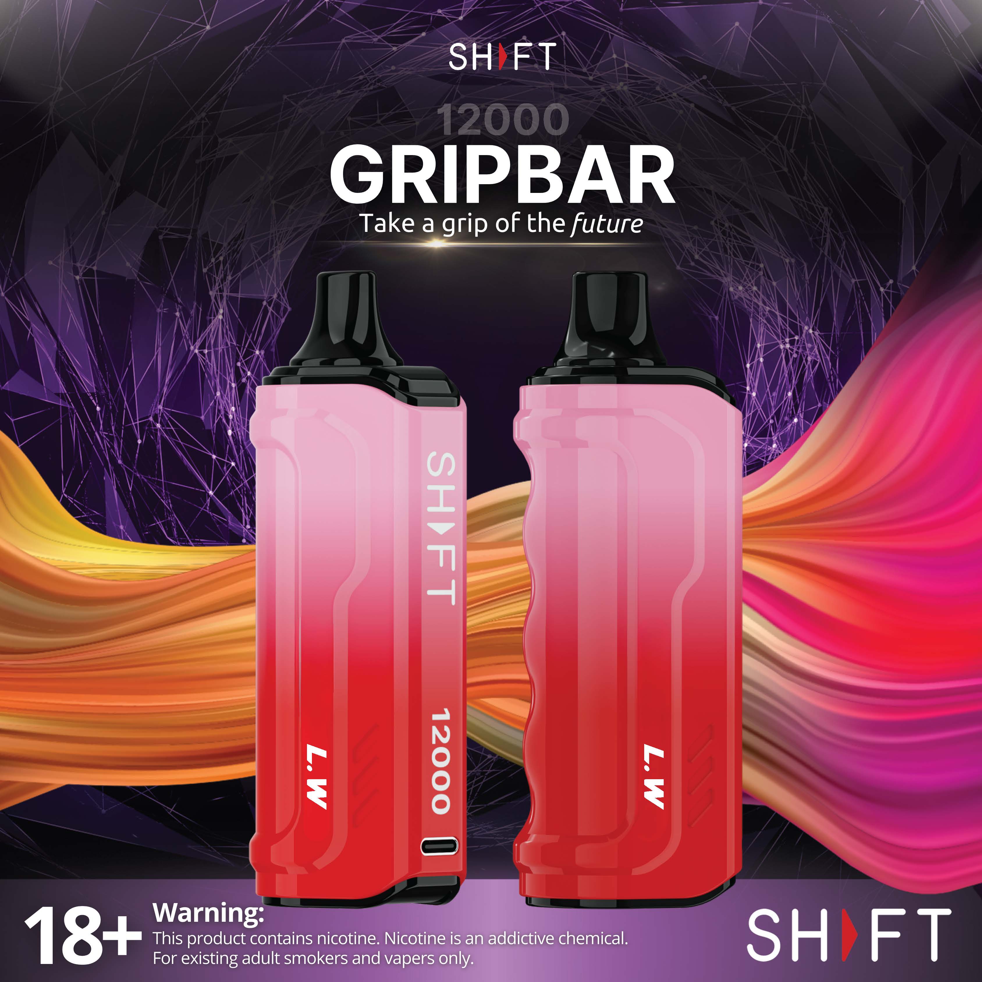 SHFT Gripbar 12000 Puffs / Shift Gripbar Disposable With Lanyard – WVPH VS