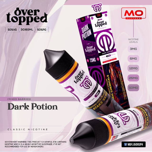 overtopped avocado ice cream, overtopped juice, overtopped dark potion, overtopped salt nic, overtopped dark potion, overtopped mixed berries, overtopped dark elixir