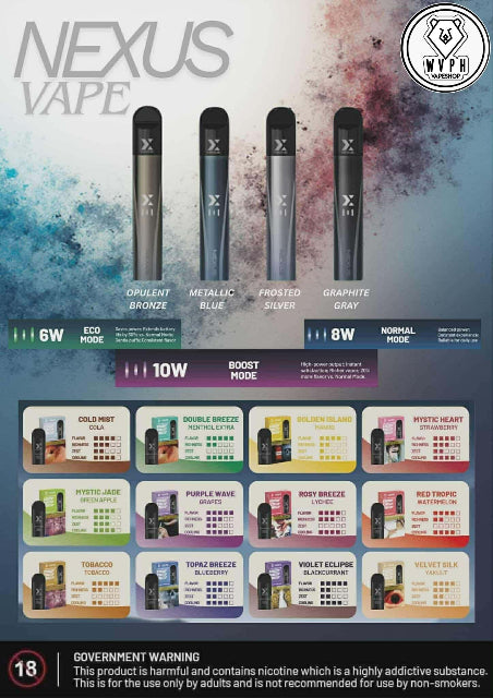 nexus, relx pods, relx, xvape, nexus vape, relx fresh red