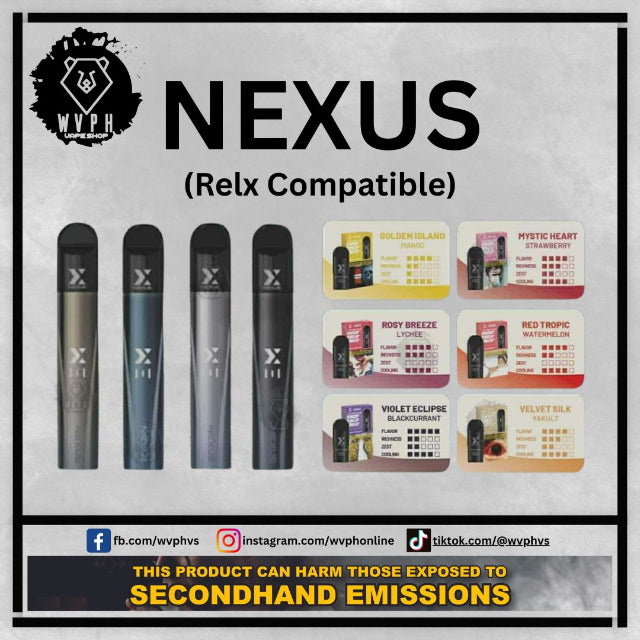 nexus, relx pods, relx, xvape, nexus vape, relx fresh red