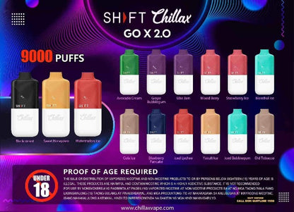 shft chillax go, shft international, shft vape, chillax vape, chillax go, chillax flavor, shft flavor