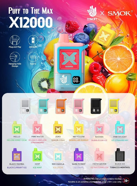 smok 12k puffs, smok x12000, smok x denkat, smok disposable vape, smok disposable pod