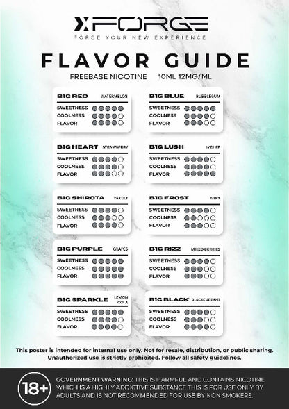 xforge_v2_xforge_forge_v2_black_v2, flavor guide