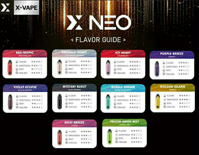 xvape, xvape ultra, xvape aero, xvape flavors, xvape neo
